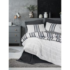 Cotton Box Nobil Ranforce Tek Kişilik Nobby Antrasit 160x220 cm Nevresim Takımı