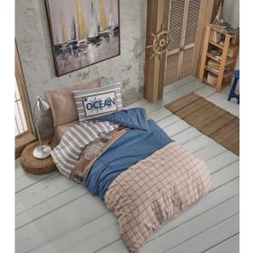Cotton Box Ocean Çarşaflı Lacivert Tek Kişilik Nevresim Takımı