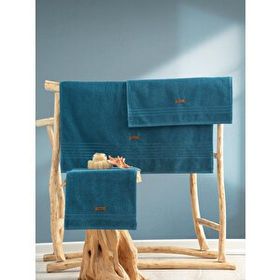 Cotton Box Ocean Petrol %100 3 Parça Pamuk Wellness Havlu Seti