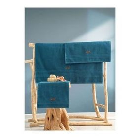 Cotton Box Ocean Petrol %100 3 Parça Pamuk Wellness Havlu Seti