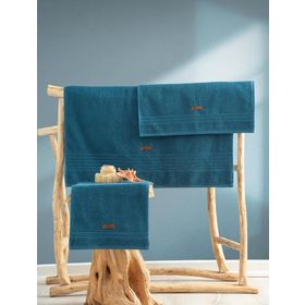 Cotton Box Ocean Petrol %100 3 Parça Pamuk Wellness Havlu Seti