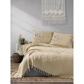 Cotton Box Origin Jakarlı Cappuccino Çift Kişilik Pike Takımı