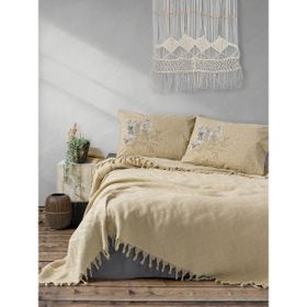Cotton Box Origin Jakarlı Cappuccino Çift Kişilik Pike Takımı