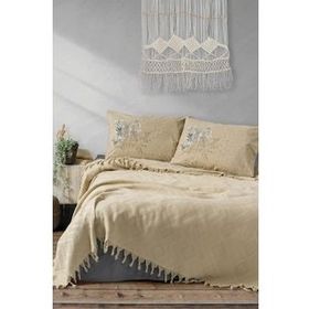 Cotton Box Origin Jakarlı Cappuccino Çift Kişilik Pike Takımı
