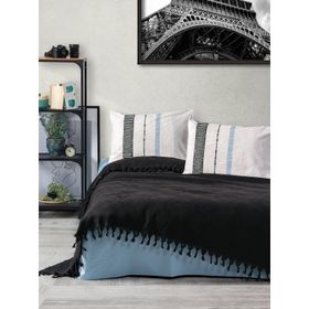 Cotton Box Origin Jakarlı Siyah Çift Kişilik Pike Takımı
