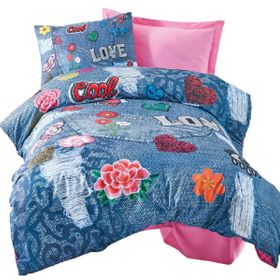 Cotton Box Pamuk Ranforce Kelly Pembe Tek Kişilik Nevresim Takımı
