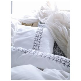 Cotton Box Pamuk Saten Paola Gri Çift Kişilik Nevresim Takımı