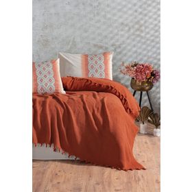 Cotton Box Papina Jakarlı Çift Kişilik Tarçın Pike Takımı