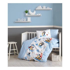 Cotton Box Penguen Mavi Bebek Nevresim Takımı