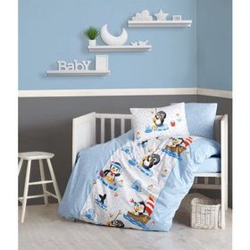 Cotton Box Penguen Mavi Bebek Nevresim Takımı