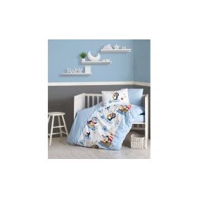 Cotton Box Penguen Mavi Bebek Nevresim Takımı