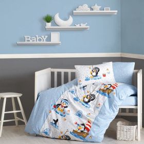 Cotton Box Penguen Mavi Bebek Nevresim Takımı