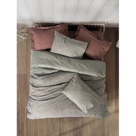 Cotton Box Petite Çift Kişilik Lastikli Çarşaf Mote Kremit Nevresim Takımı