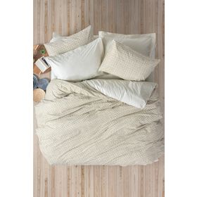 Cotton Box Petite Jot Ranforce Bej Tek Kişilik Nevresim Takımı