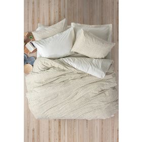 Cotton Box Petite Jot Ranforce Bej Tek Kişilik Nevresim Takımı
