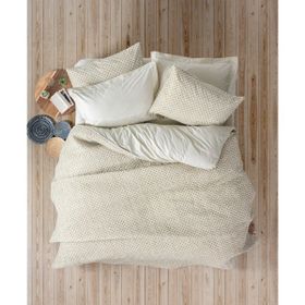 Cotton Box Petite Jot Ranforce Bej Tek Kişilik Nevresim Takımı
