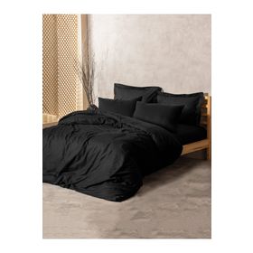 Cotton Box Plaid Ranforce Tek Kişilik Siyah Nevresim Takımı