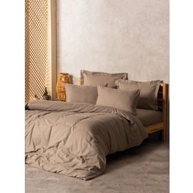 Cotton Box Plaid Ranforce Tek Kişilik Vizon Nevresim Takımı