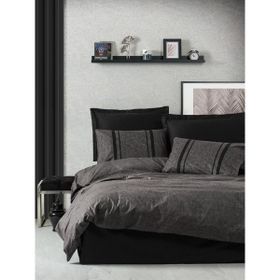 Cotton Box Plain Bitter Antrasit Siyah 160 x 220 cm Tek Kişilik Nevresim Takımı