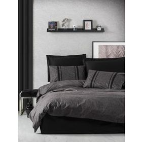 Cotton Box Plain Bitter Antrasit Siyah Çift Kişilik Nevresim Takım