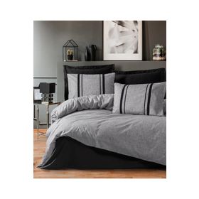 Cotton Box Plain Bitter Gri Siyah Tek Kişilik Nevresim Takımı