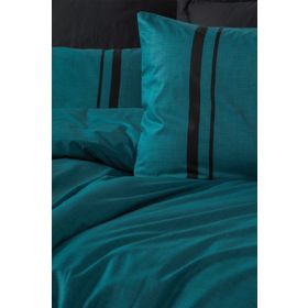 Cotton Box Plain Bitter Siyah Petrol Tek Kişilik Nevresim Takımı