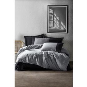 Cotton Box Plain Gri Çift Kişilik Nevresim Takımı