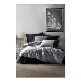 Cotton Box Plain Gri Çift Kişilik Nevresim Takımı