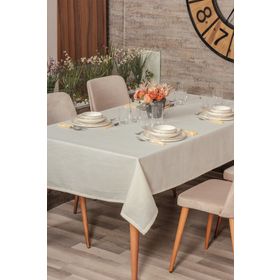 Cotton Box Plain Krem 155x160 cm Masa Örtüsü