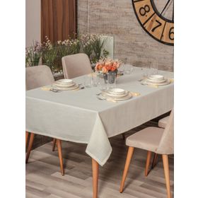 Cotton Box Plain Krem 155x160 cm Masa Örtüsü