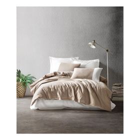 Cotton Box Plain Line Vizon-Krem Tek Kişilik Nevresim Takımı