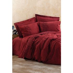 Cotton Box Plain Sooty Bordo Tek Kişilik Nevresim Takımı