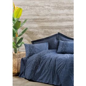 Cotton Box Plain Sooty Denim Çift Kişilik Nevresim Takımı