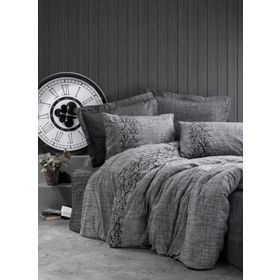 Cotton Box Plain Sooty Gri Çift Kişilik Nevresim Takımı