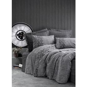 Cotton Box Plain Sooty Gri Çift Kişilik Nevresim Takımı