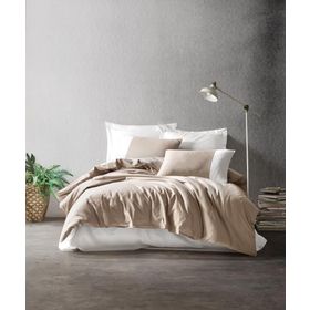 Cotton Box Plain Vizon Krem 200x220 cm Çift Kişilik Nevresim Takımı
