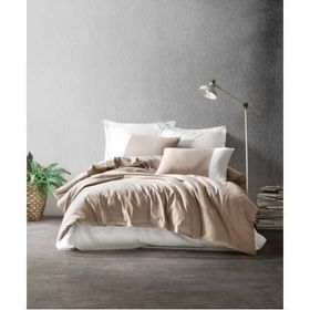 Cotton Box Plain Vizon Krem 200x220 cm Çift Kişilik Nevresim Takımı