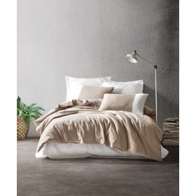 Cotton Box Plain Vizon Krem 200x220 cm Çift Kişilik Nevresim Takımı