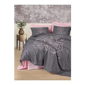 Cotton Box Primula Pembe Brode Ranforce Çift Kişilik Nevresim Takımı
