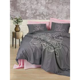Cotton Box Primula Pembe Nakışlı Ranforce Çift Kişilik Nevresim Takımı