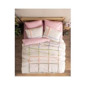 Cotton Box Puff Nakışlı Çift Kişilik Insule Pudra Gül Kurusu Nevresim Takımı