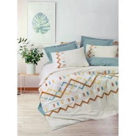 Cotton Box Puff Nakışlı Çift Kişilik Mellow Mint 200x220 cm Nevresim Takımı