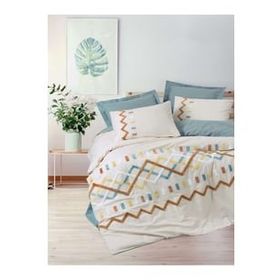 Cotton Box Puff Nakışlı Çift Kişilik Mellow Mint 200x220 cm Nevresim Takımı