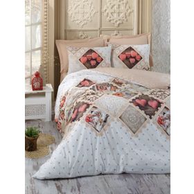 Cotton Box Ranforce Betsey Bej Çift Kişilik Nevresim Takımı