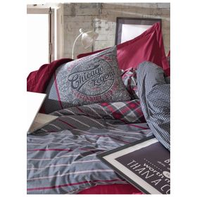 Cotton Box Ranforce Jonas Bordo Çift Kişilik Nevresim Takımı