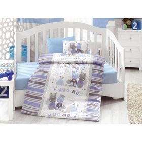 Cotton Box Ranforce Midilli Mavi Bebek Nevresim Takımı