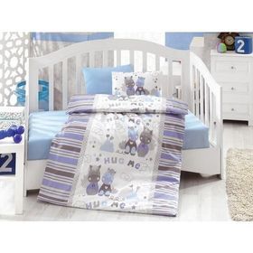 Cotton Box Ranforce Midilli Mavi Bebek Nevresim Takımı