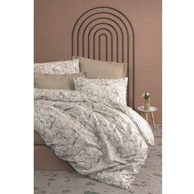 Cotton Box RNF Minimal Çift Kişilik Lastikli Çarşaf Moil Bej Nevresim Takımı