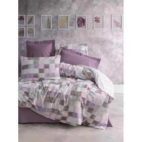 Cotton Box RNF Minimal Çift Kişilik Lastikli Çarşaf Mora Gül Kurusu Nevresim Takımı