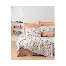 Cotton Box RNF Minimal Çift Kişilik Lastikli Çarşaf Oniks Karemel Nevresim Takımı
